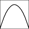 a graph of a concave down curve that starts at the origin, increases and then decreases